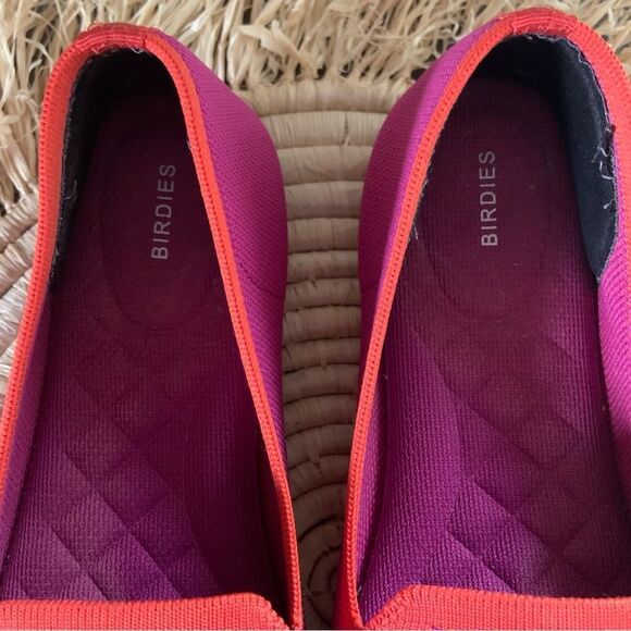 BIRDIES The Blackbird Knit Pointed Toe Flats Tropical Pink Orange Size 6.5 - Picture 4 of 13